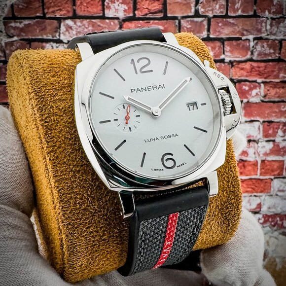 Panerai Luminor Due Luna Rossa White Dial 42mm -FULL SET– PAM01381 – MSRP $7800 - Picture 6 of 15